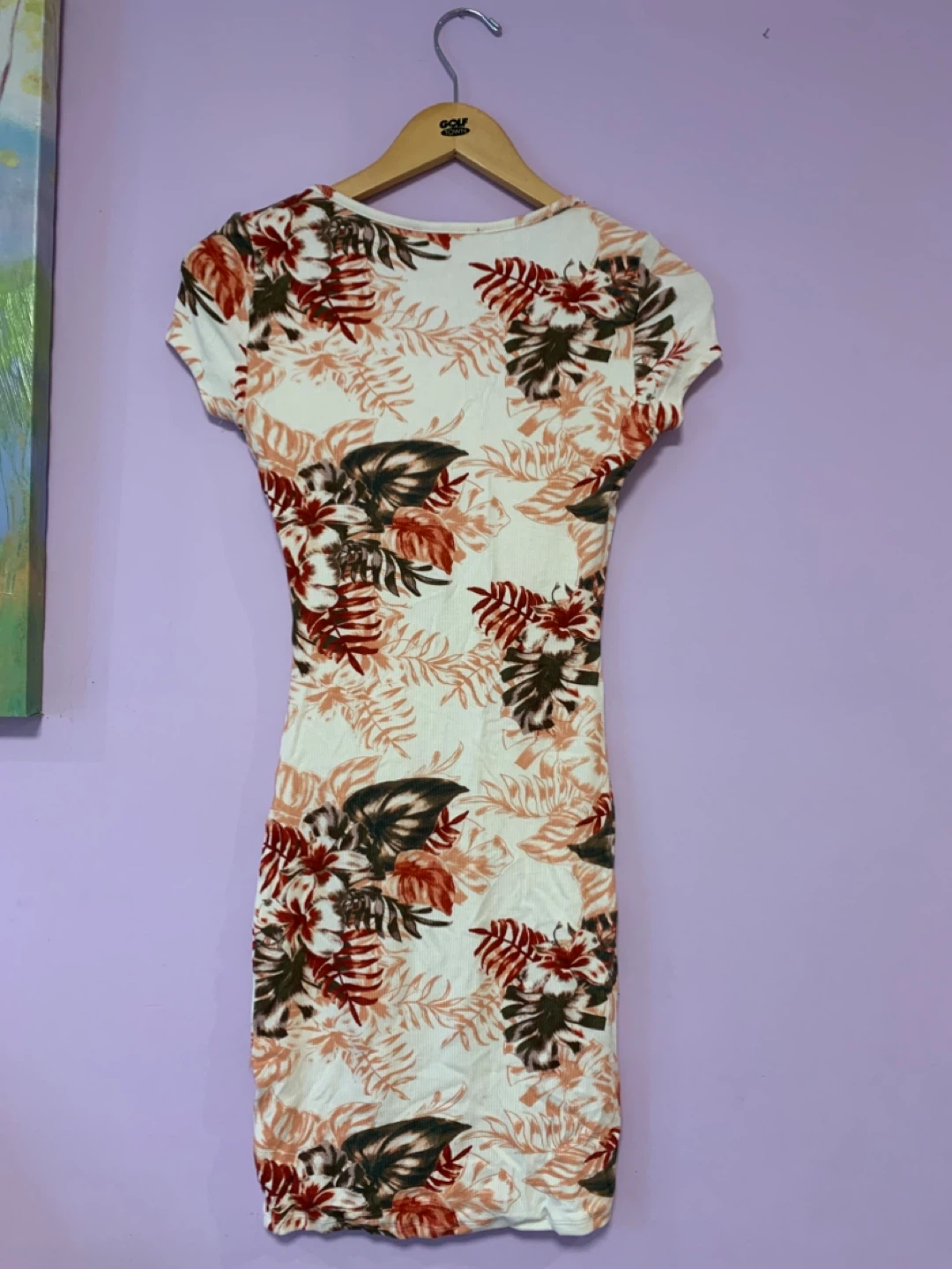Guess Floral Ribbed Bodycon Dress - photo 3