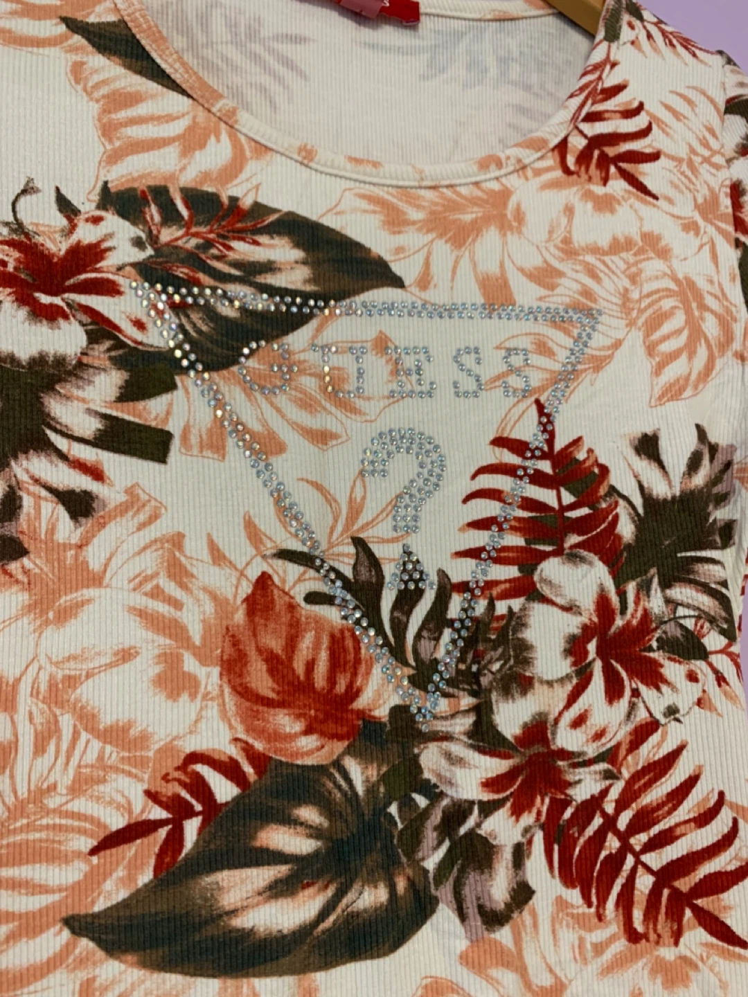 Guess Floral Ribbed Bodycon Dress - photo 2