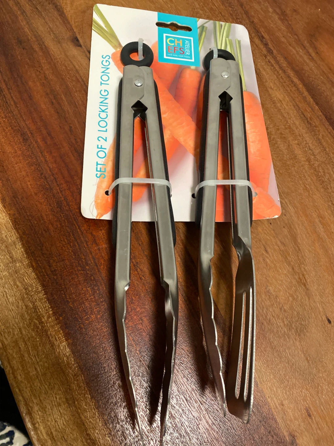 New (Unused) Chef's Atelier Set of 2 Locking Tongs
