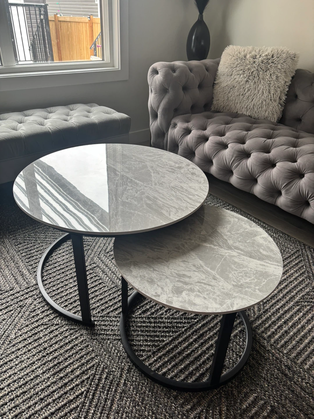 Nesting Coffee Tables - Marble Look - photo 2