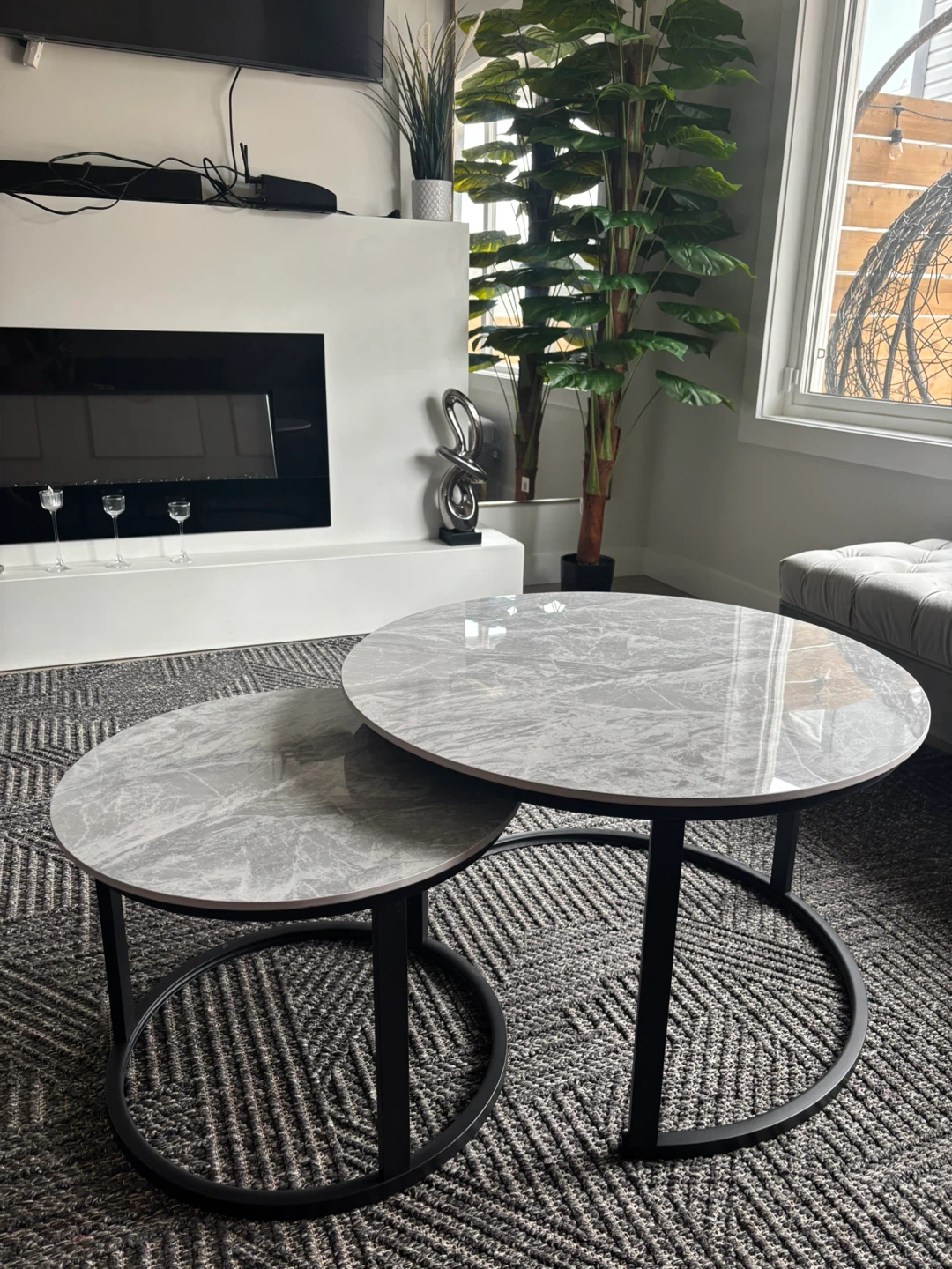 Nesting Coffee Tables - Marble Look