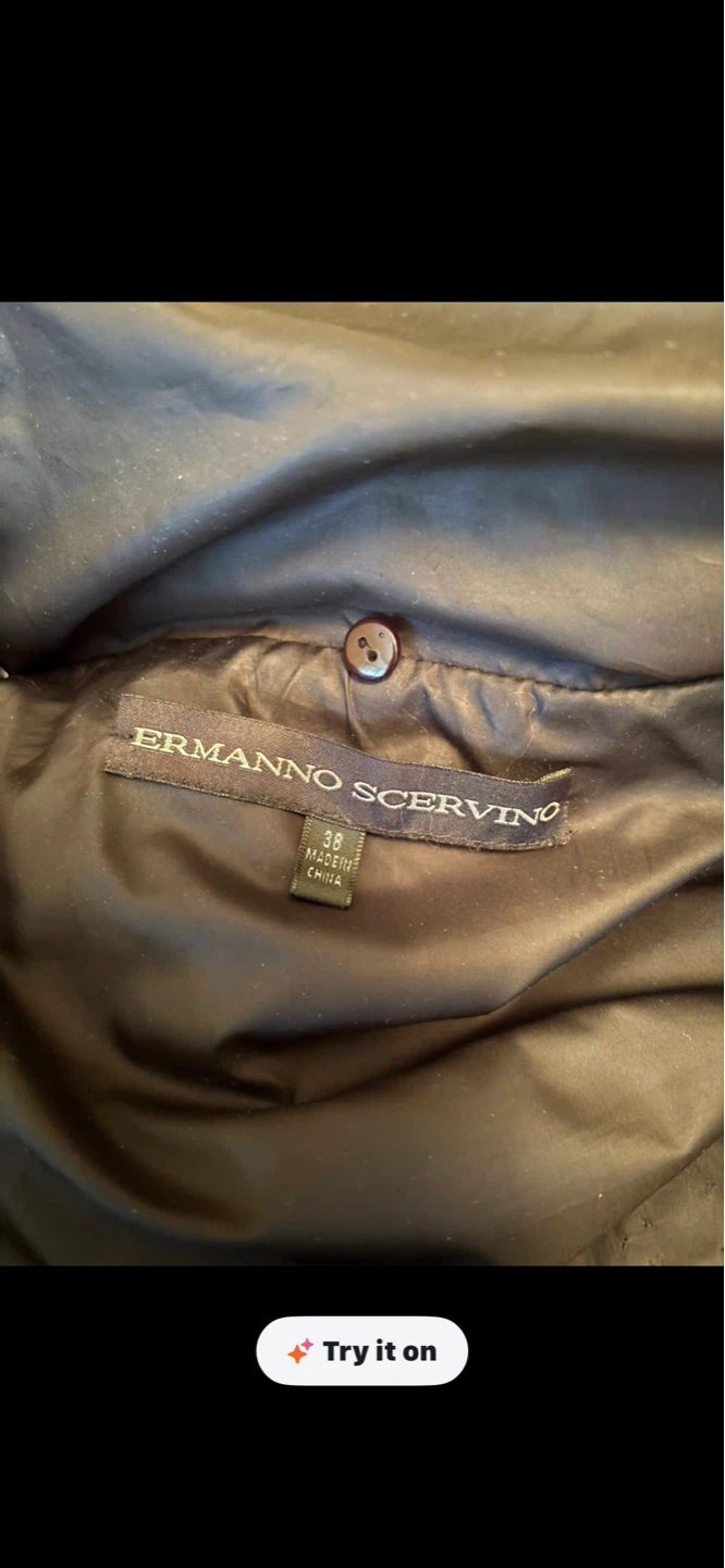 Ermanno Scervino Black Puffer Jacket Size 38 - photo 2