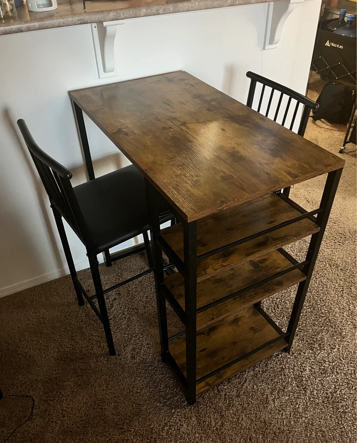 Dining Table Set for 2 + Storage Shelves