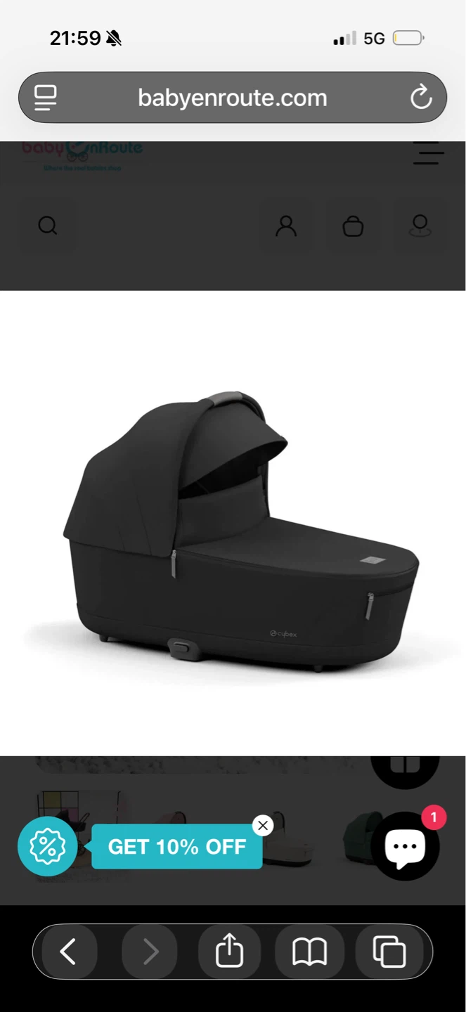 Carry Cot CYBEX Priam-4 Platinum Black