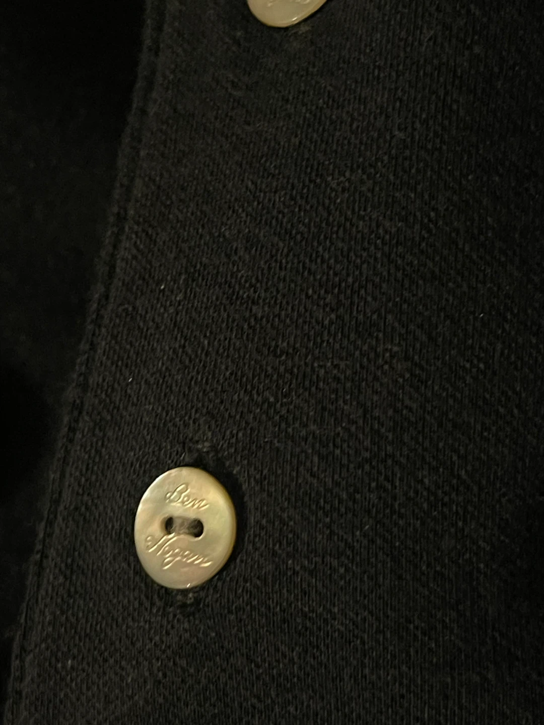 Ben Hogan Long Sleeve Polo Shirt L Black Cotton Silk Blend Golf - photo 3