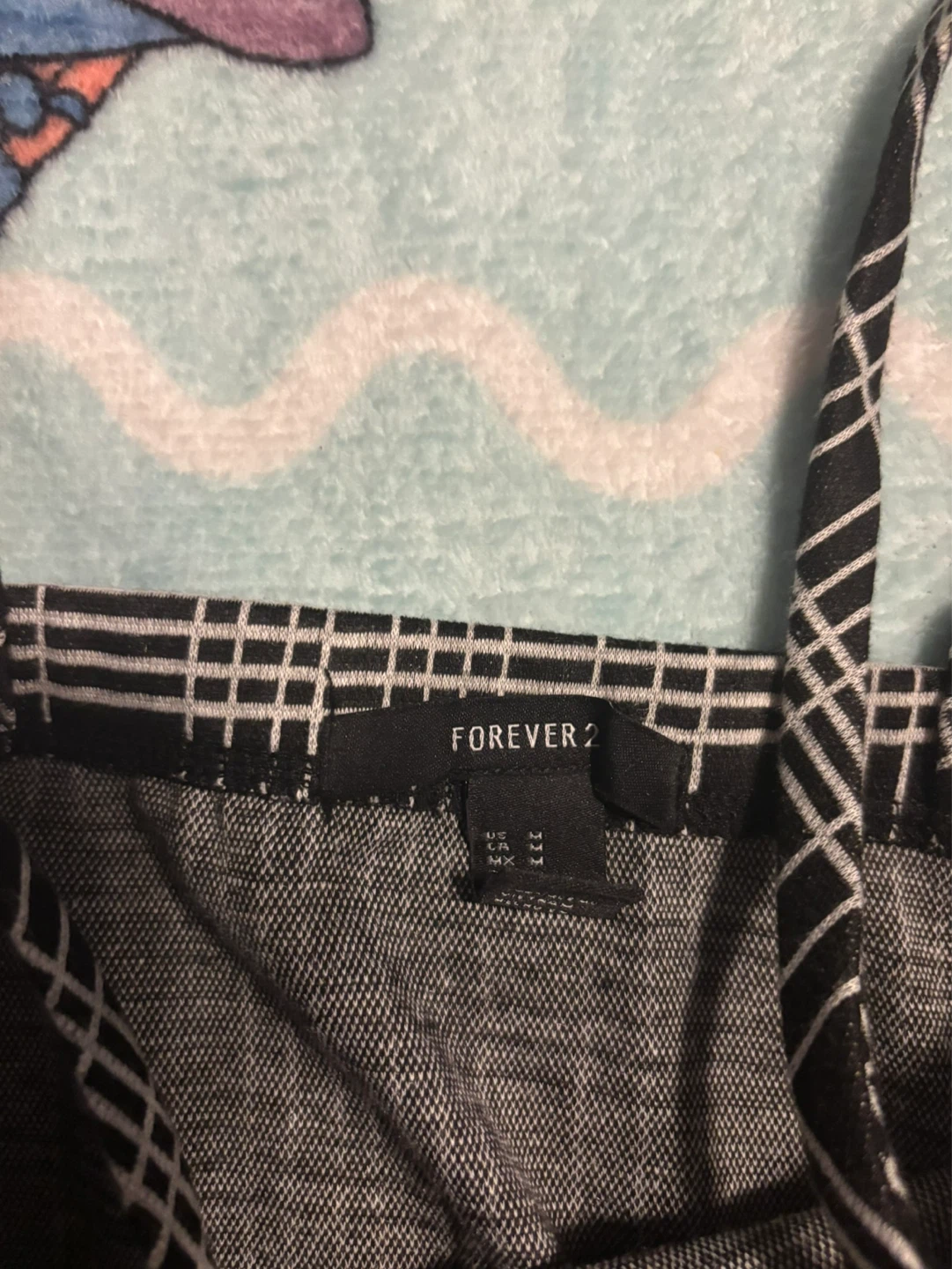 Forever 21 Black and White Plaid Crop Top - photo 2