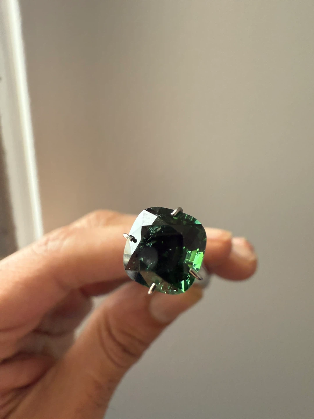Green Tourmaline Cushion Cut Gemstone - photo 2