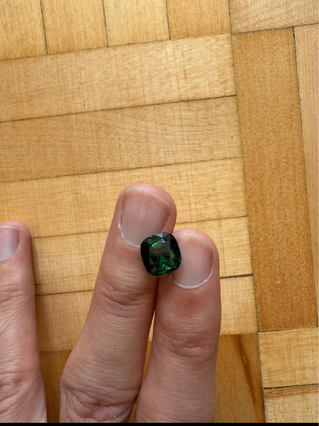 Green Tourmaline Cushion Cut Gemstone - photo 3