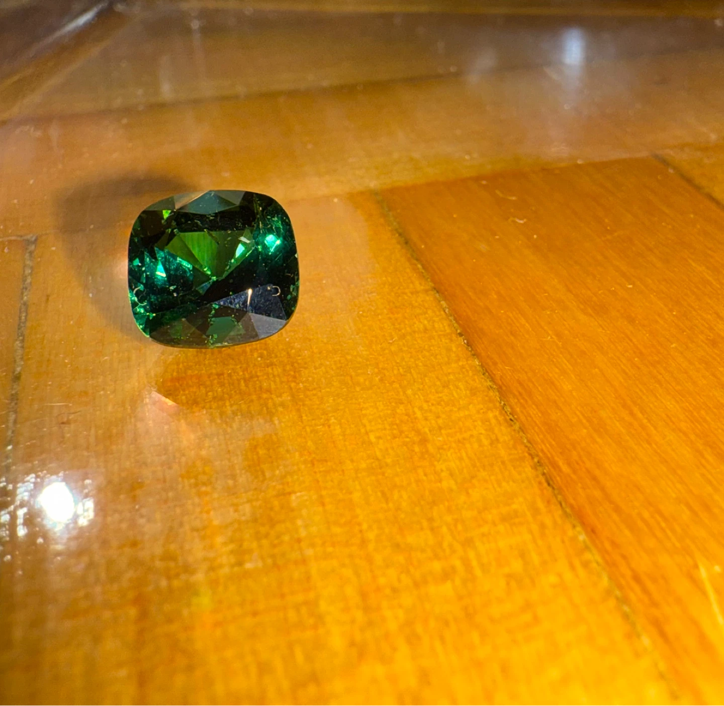 Green Tourmaline Cushion Cut Gemstone - photo 4