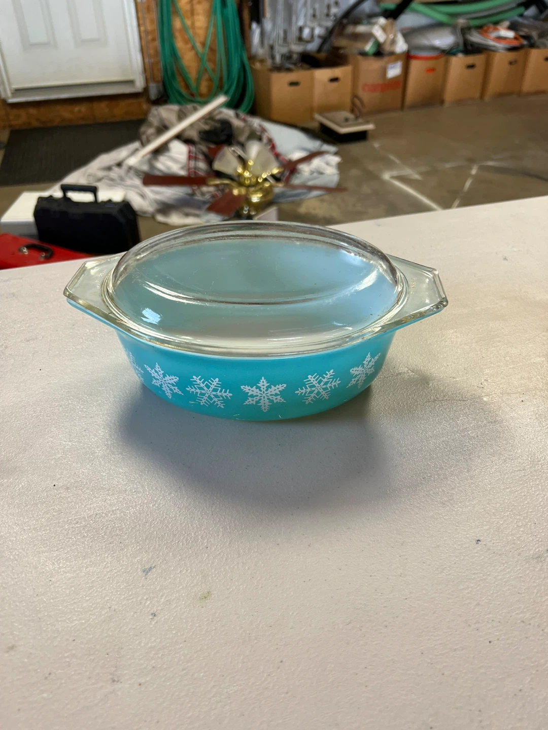 Antique Turquoise Snowflake Pyrex - photo 4