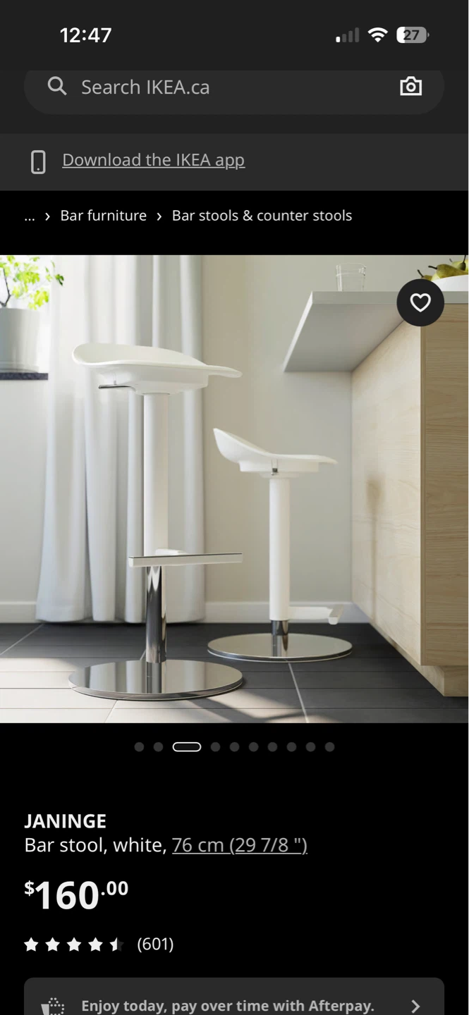 Set of 2 IKEA JANINGE Bar Stools - photo 3