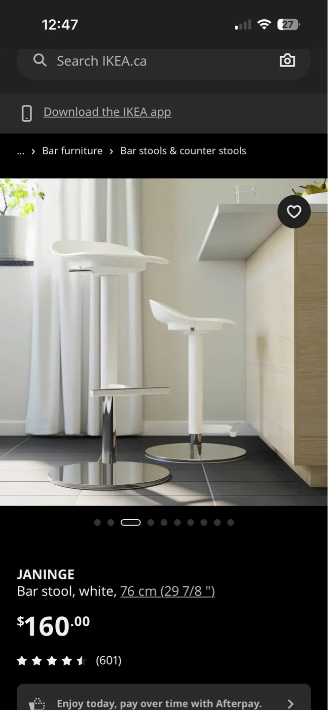 Set of 2 IKEA JANINGE Bar Stools - photo 3
