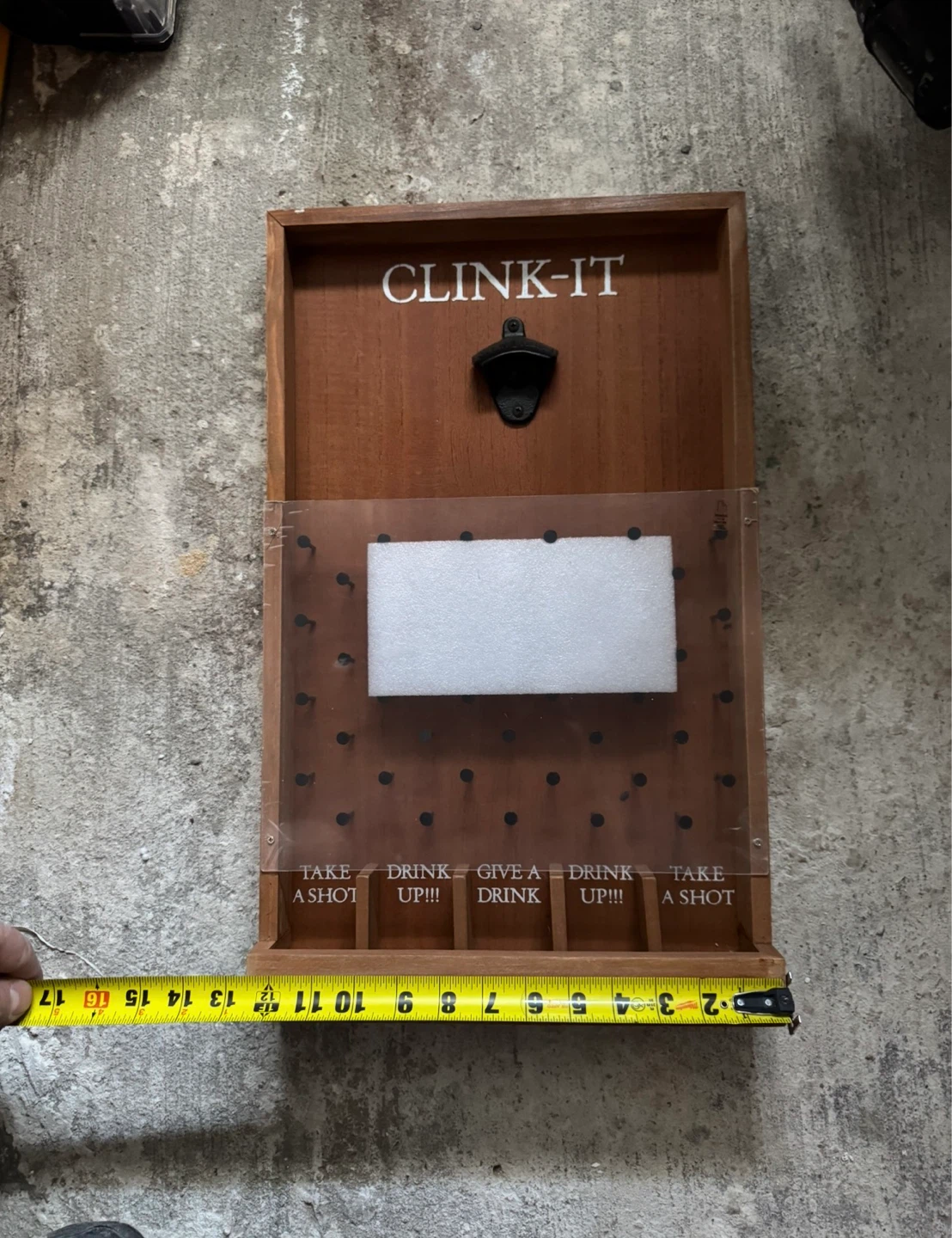 Clink-It Drinking Game Wall Organizer - photo 3