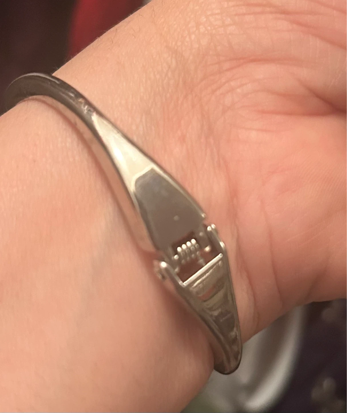 Silver Snake Bangle Bracelet - photo 2