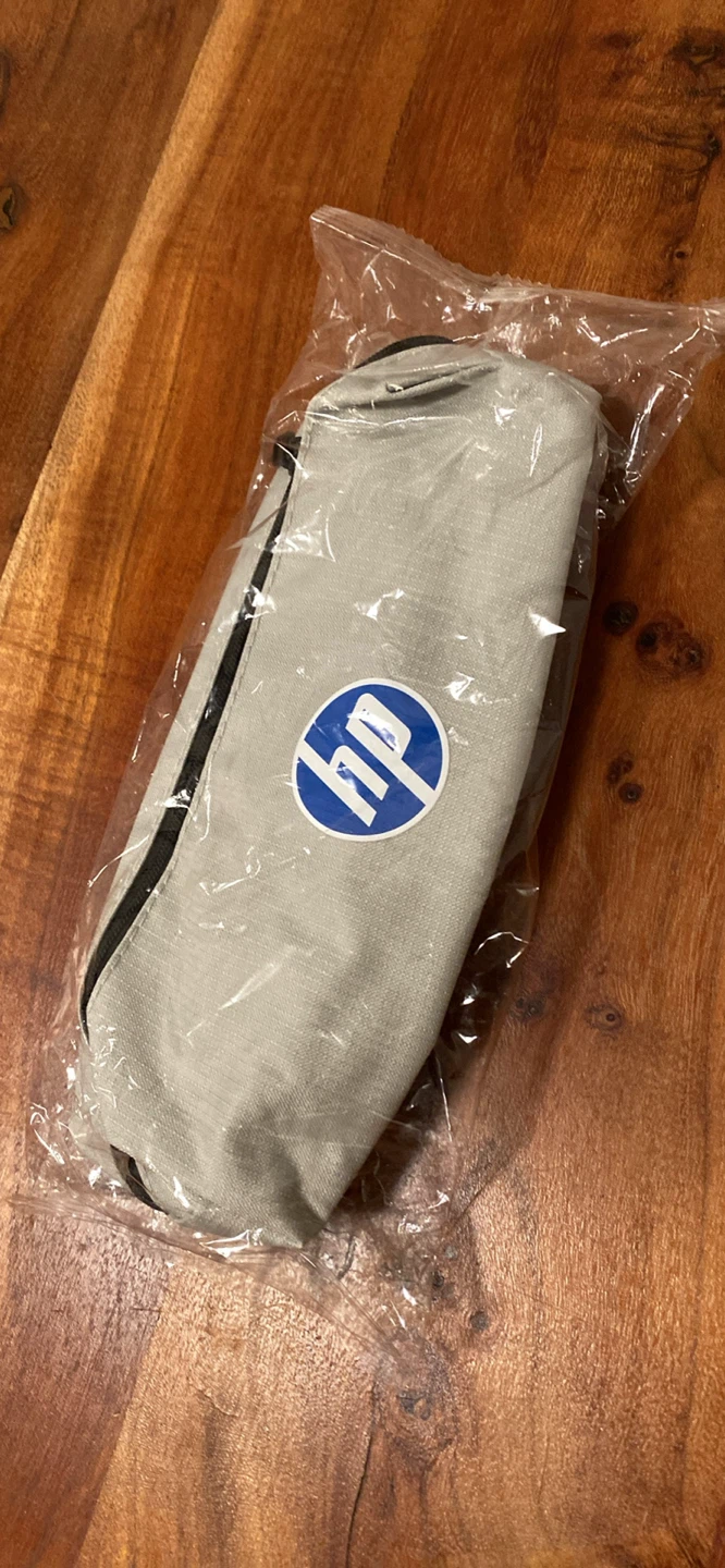 New HP Grey Pouch Bag & 2 straws and a cleaning brush