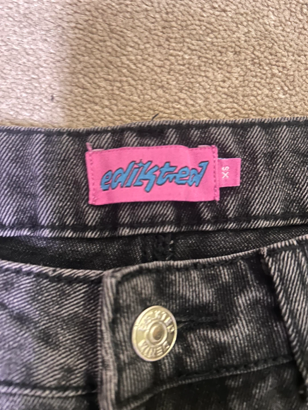 Edikted Wide Leg Jeans - Grey - XS - photo 2