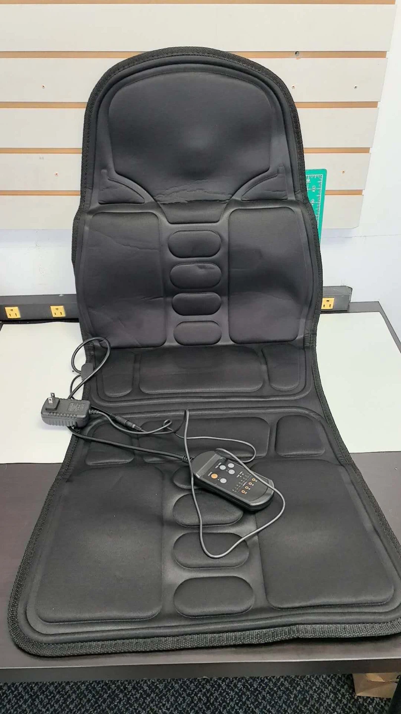 Black Shiatsu Massage Mat with Remote Control