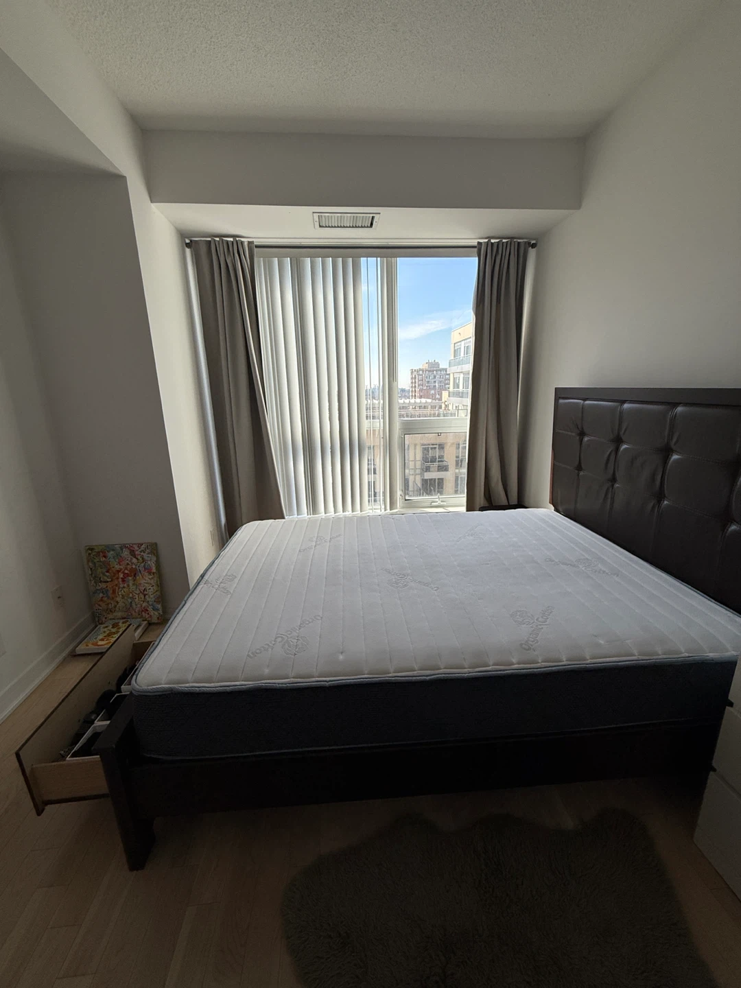 Queen Size Mattress & Bed Frame with Storage Drawers - photo 2