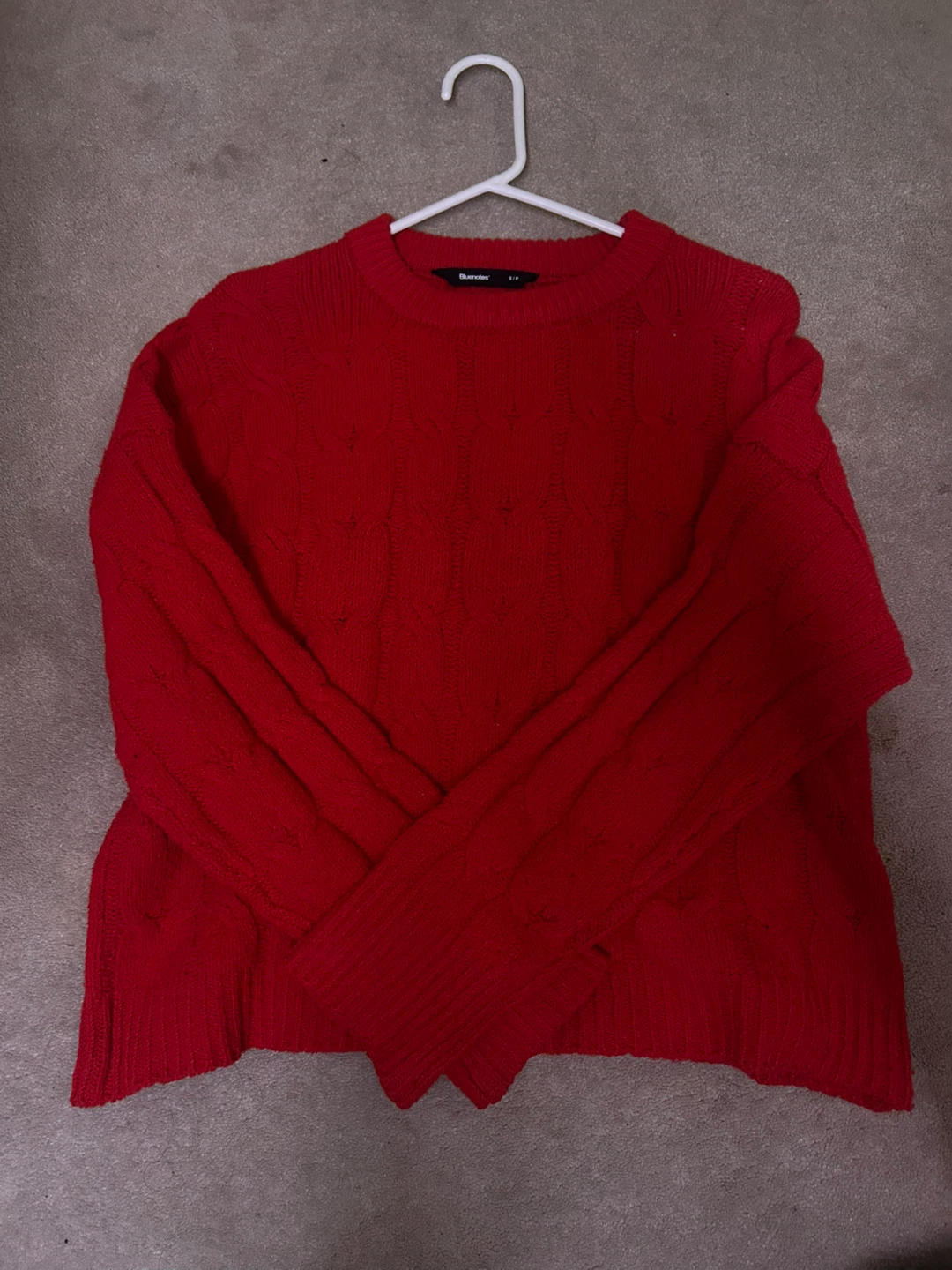 Bluenotes Red Cable Knit Sweater - S/P