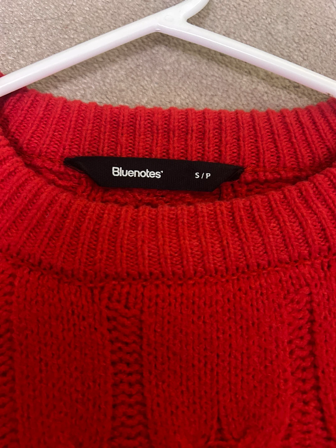 Bluenotes Red Cable Knit Sweater - S/P - photo 2