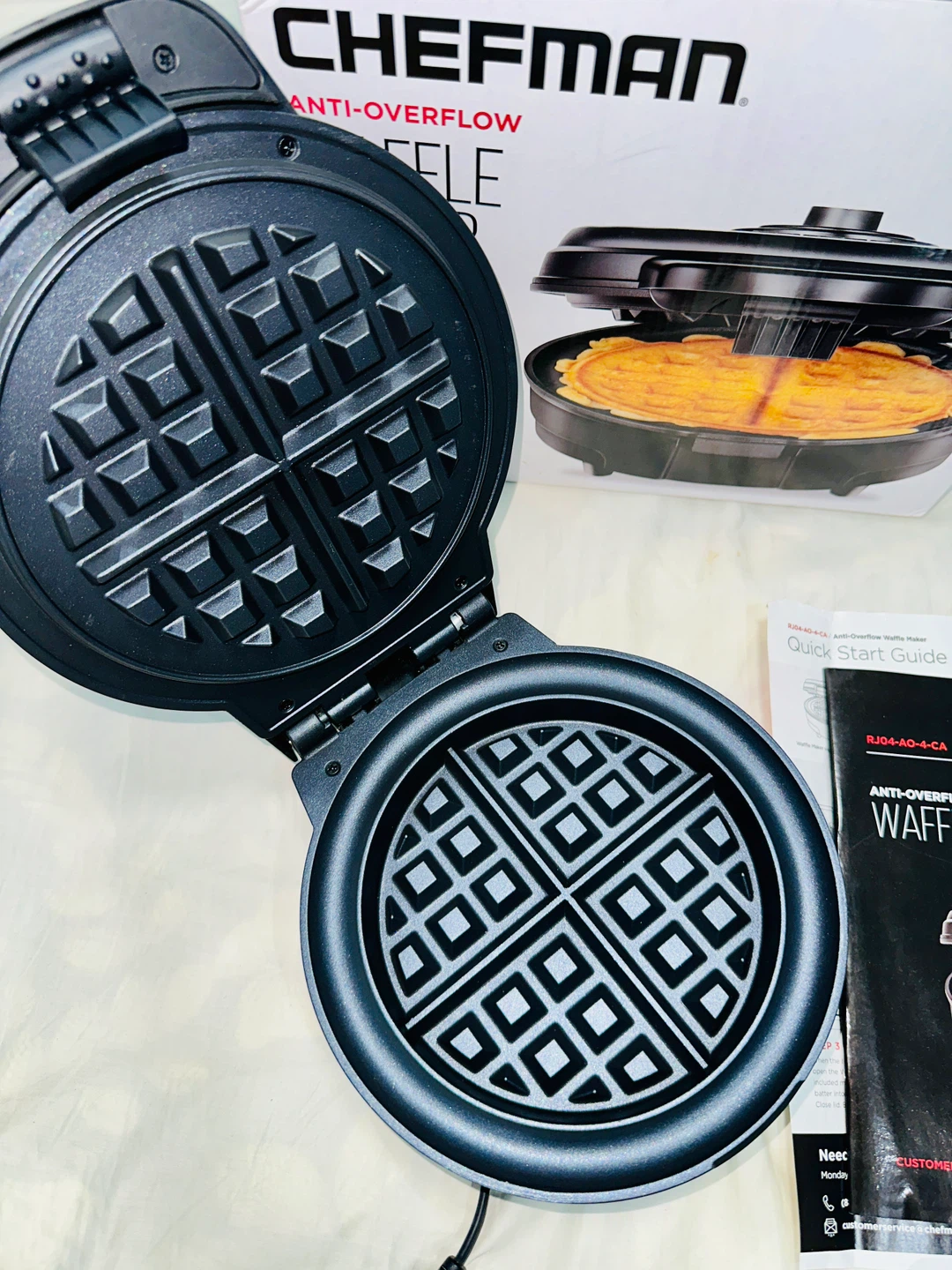 Chefman Anti-Overflow Waffle Maker - photo 3