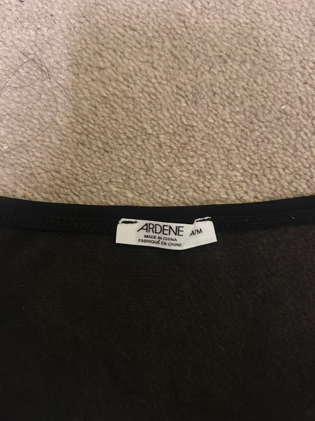 Ardene Black Mesh Tie-Front Top - photo 2