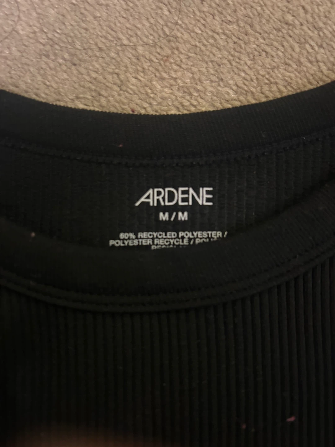 Ardene Black Ribbed Long Sleeve Top M/M - photo 2