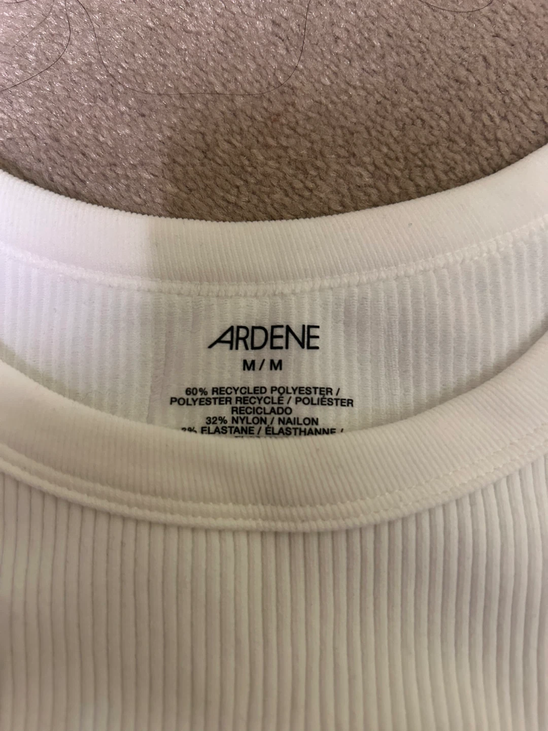Ardene White Ribbed Long Sleeve Top M/M - photo 2