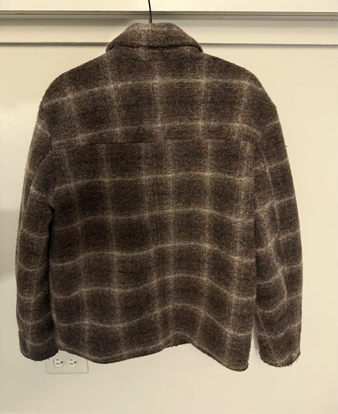 H&M Brown Plaid Winter Jacket / Coat – Size M - photo 3