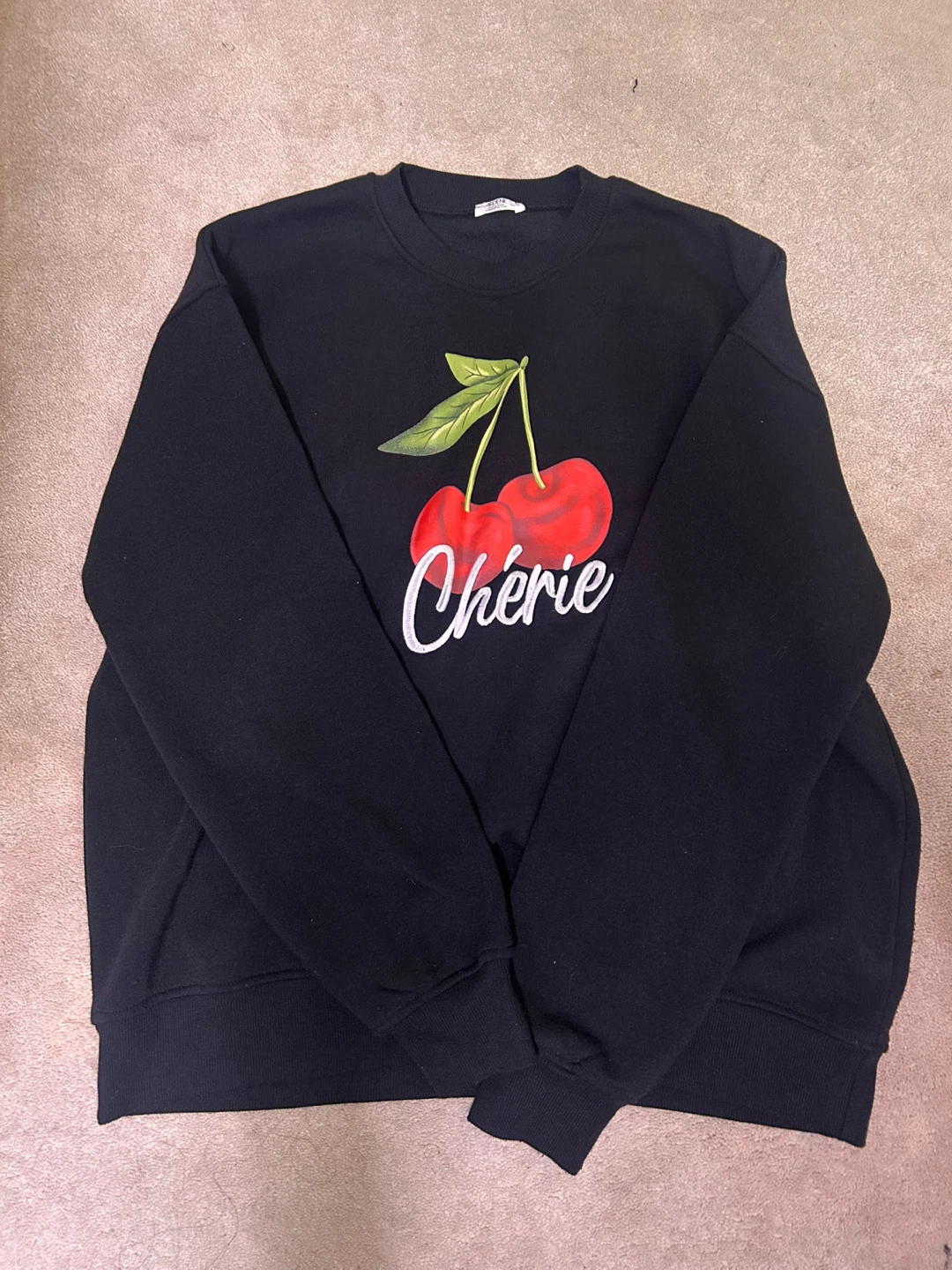 Ardene Black Cherry Graphic Sweatshirt XS/TP