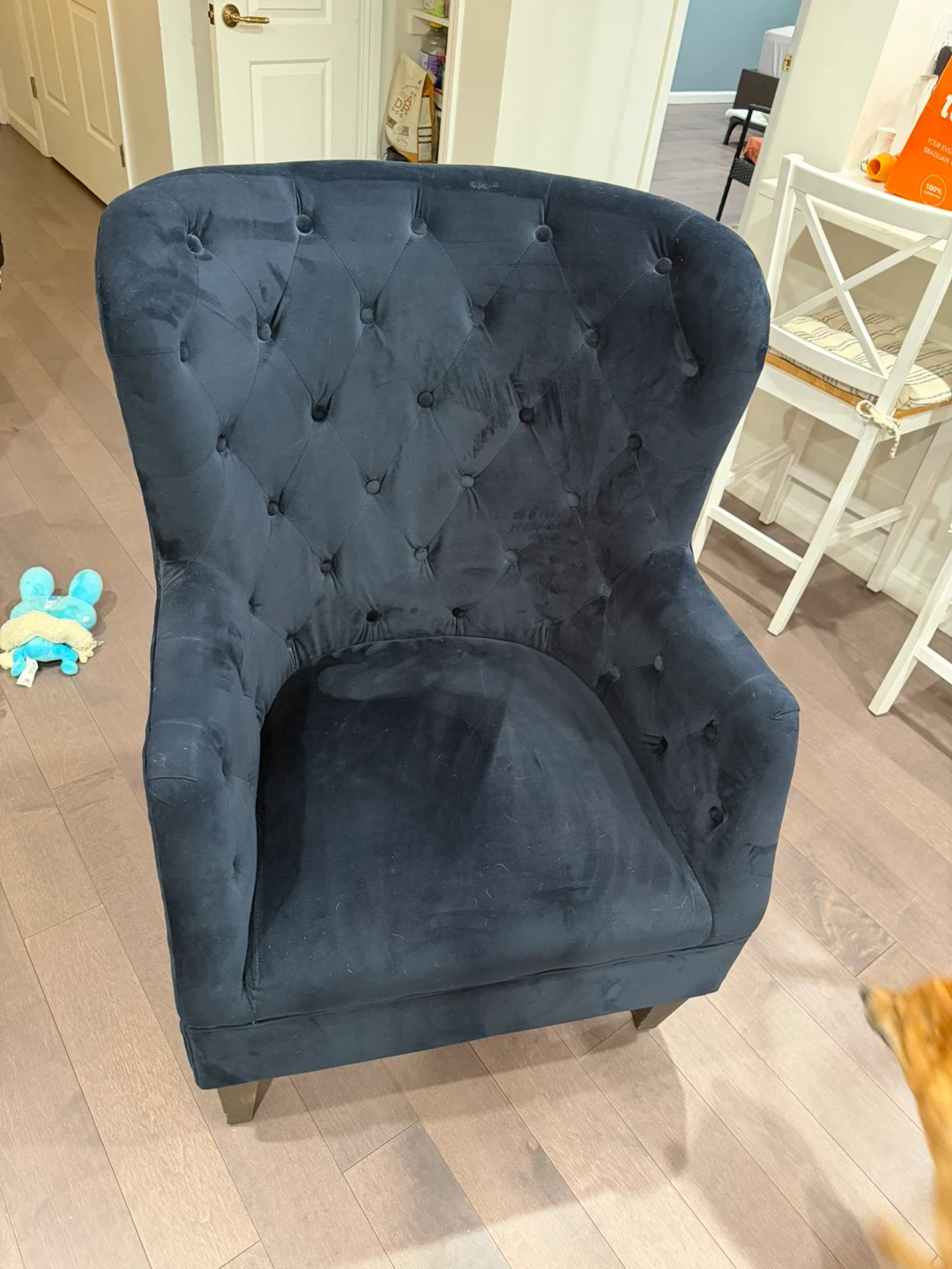 Navy Blue Tufted Accent Chair