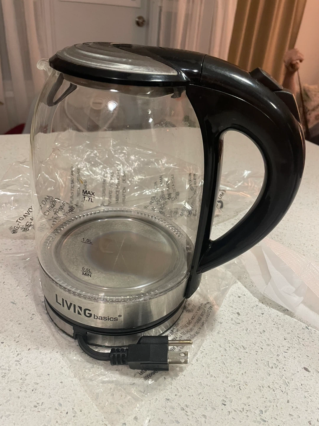 Living Basics Glass Electric Kettle 1.7L
