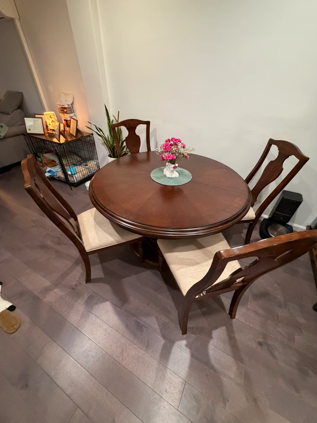 Round Dining Table with 4 Chairs - photo 2