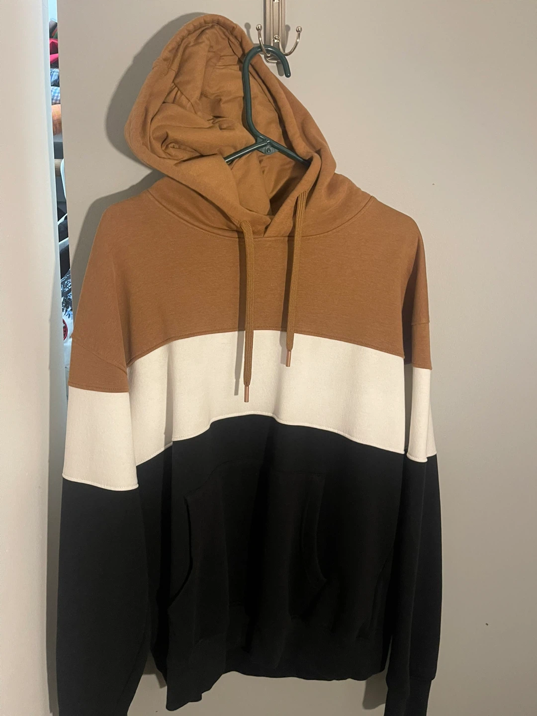 DENIM & FLOWER Color Block Hoodie
