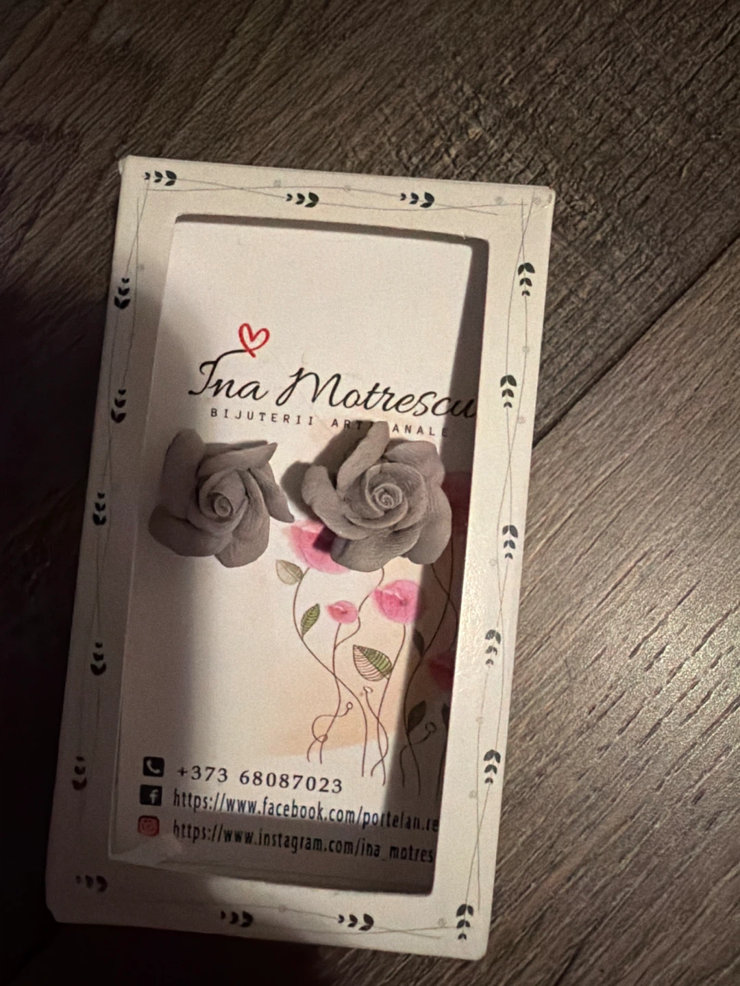 Ina Motrescu Rose Earrings