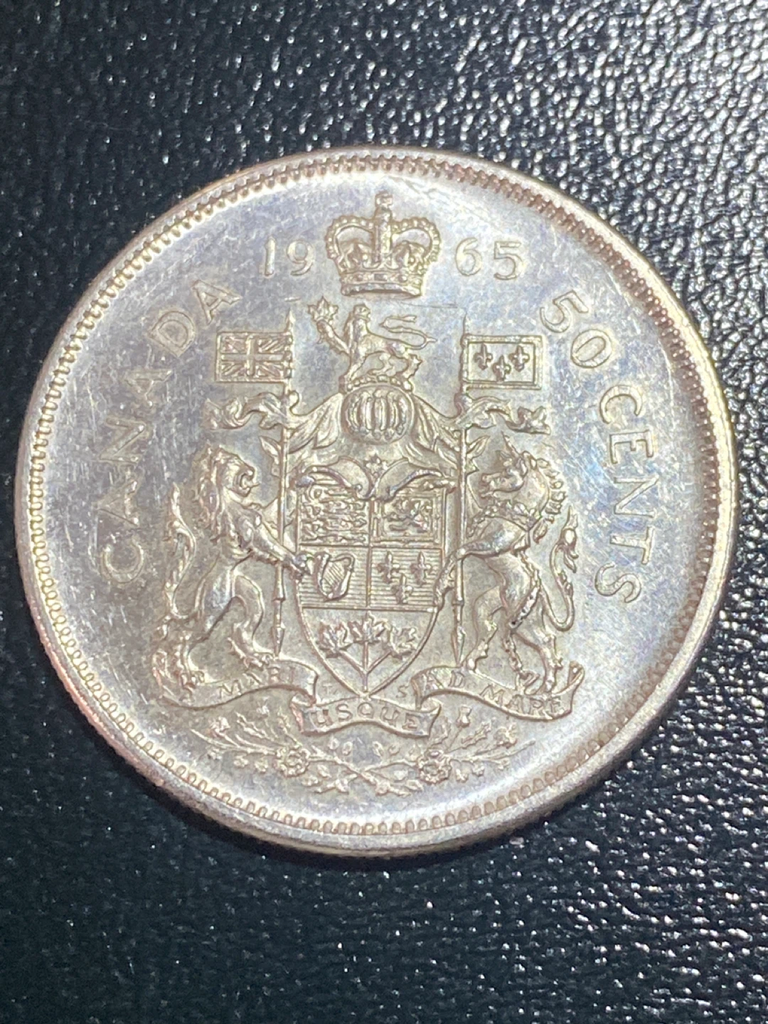 1965 silver Canada 50 Cents Coin