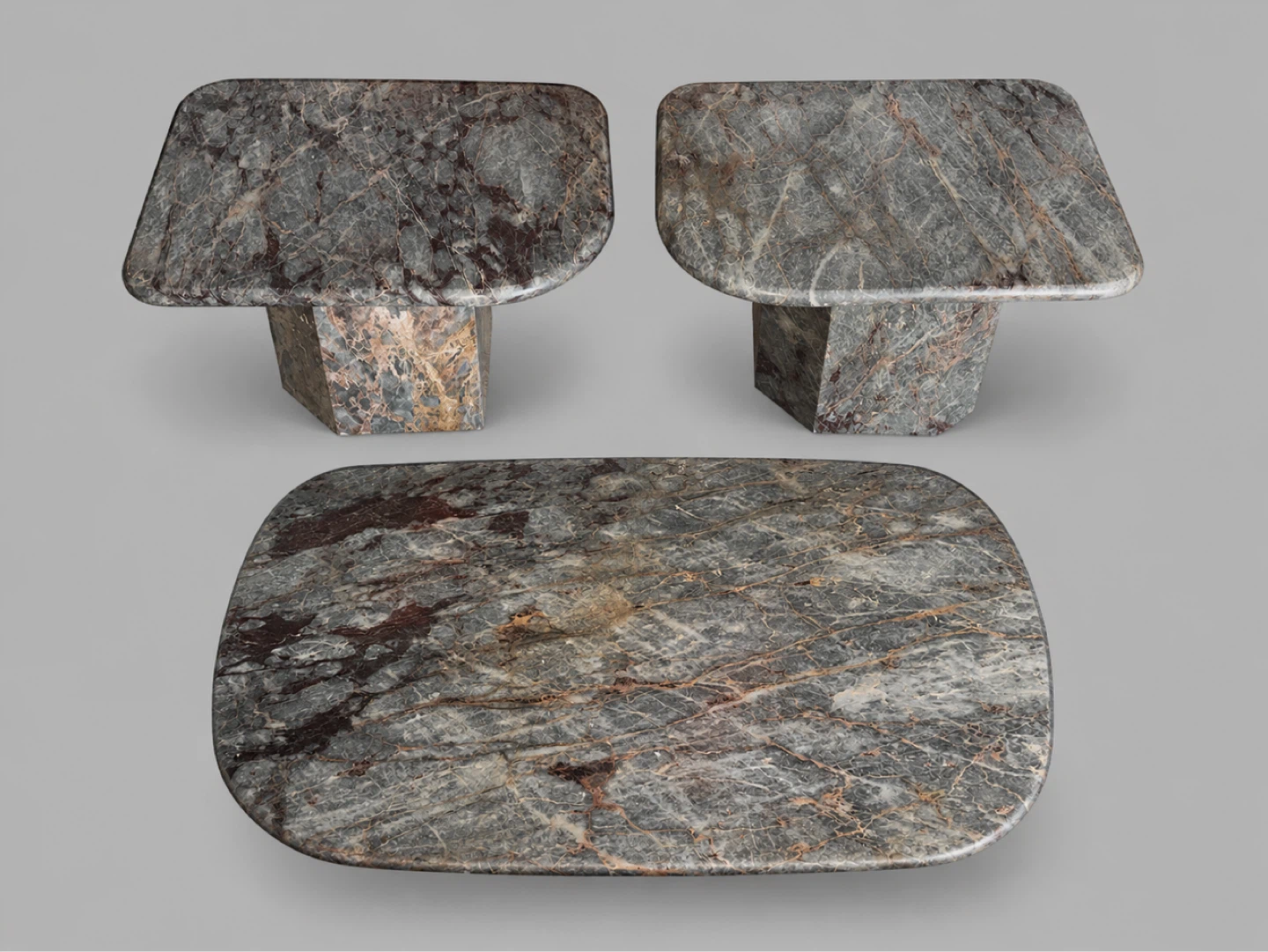 Marble Coffee Table and End Tables Set - photo 2