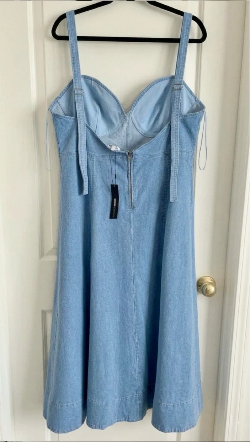 Light Wash Denim Dress – 3X Plus Size - photo 4