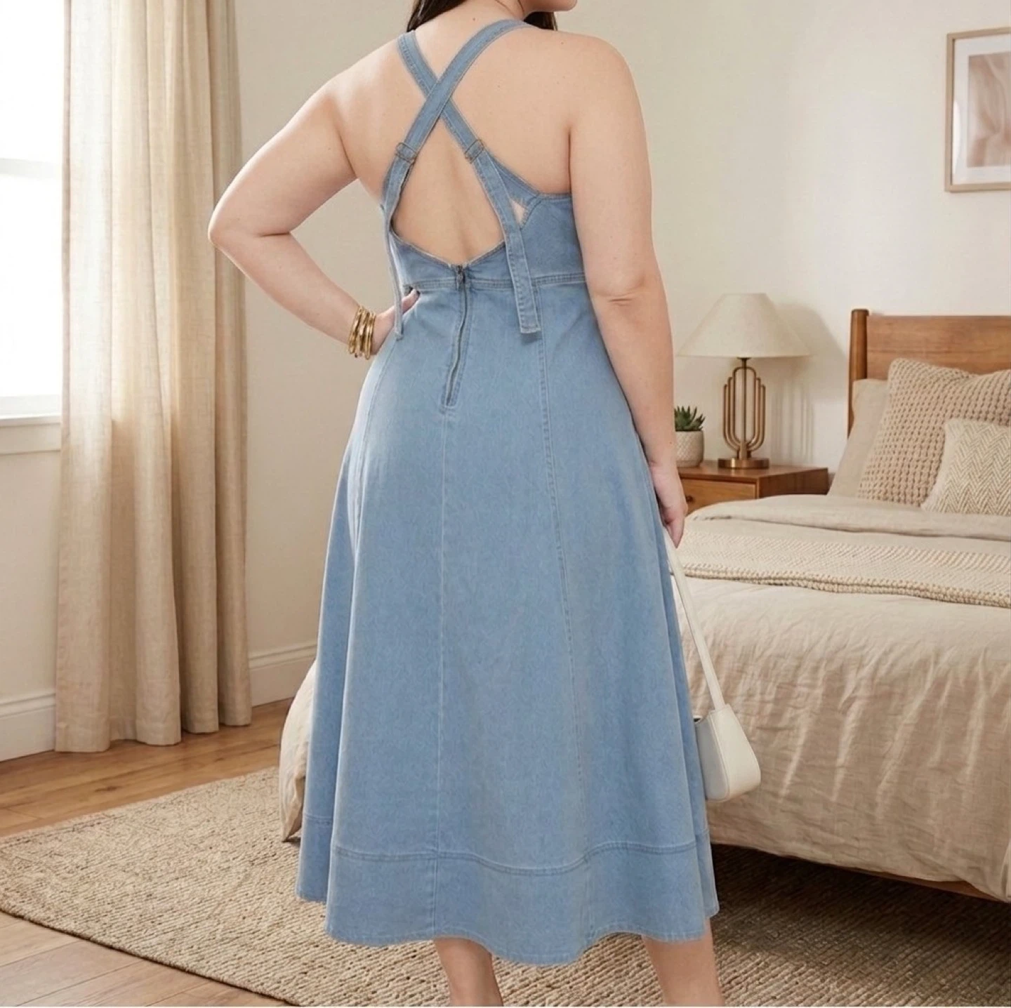 Light Wash Denim Dress – 3X Plus Size - photo 2