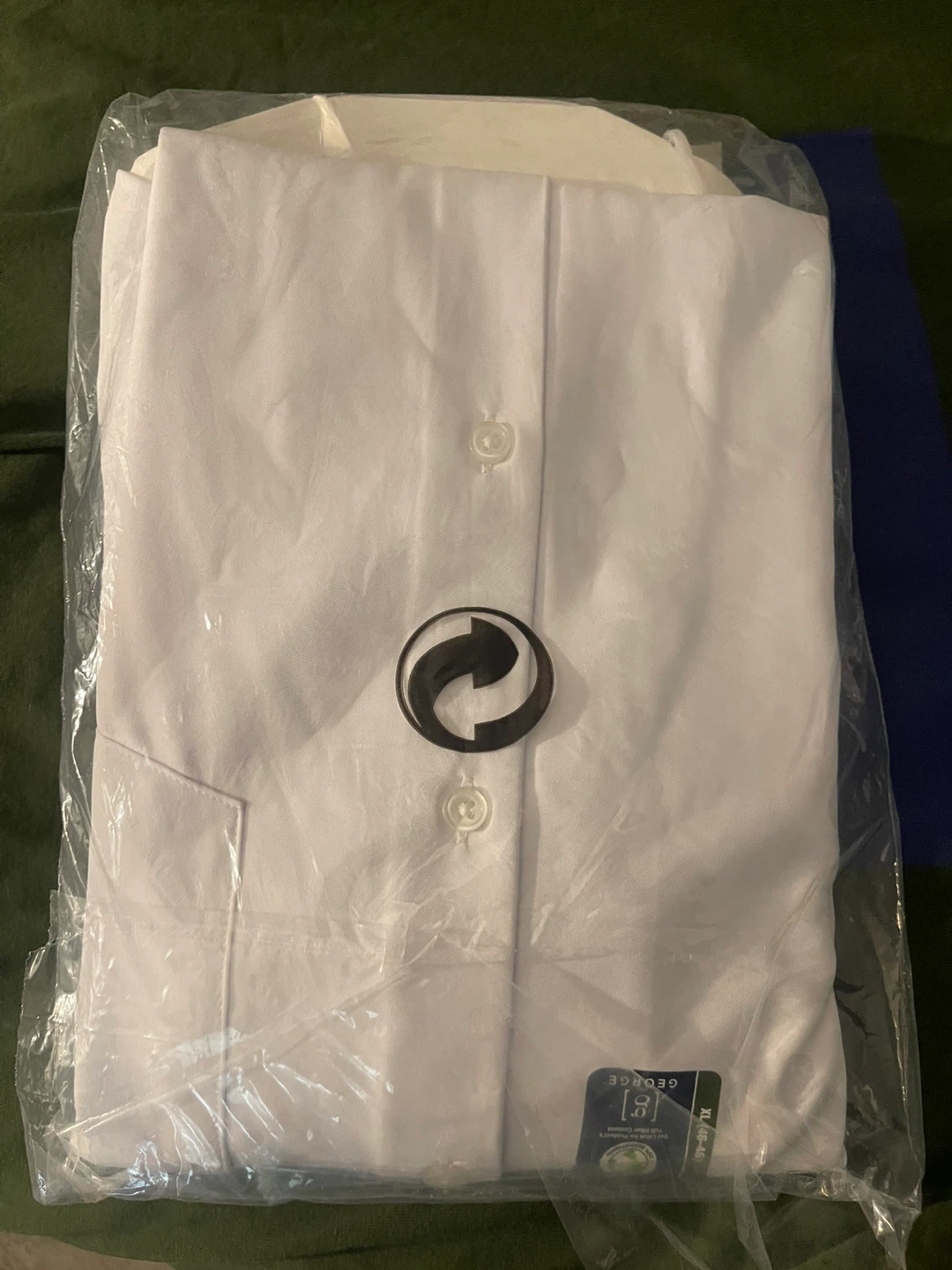 George Men's XL White "Stretch Collar" Modern Fit Dress Shirt - photo 2