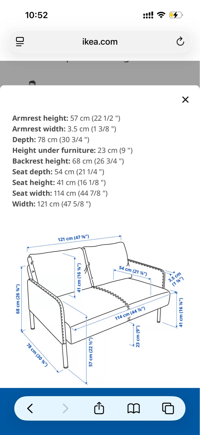 IKEA 2-Seater Sofa - Blue - photo 3