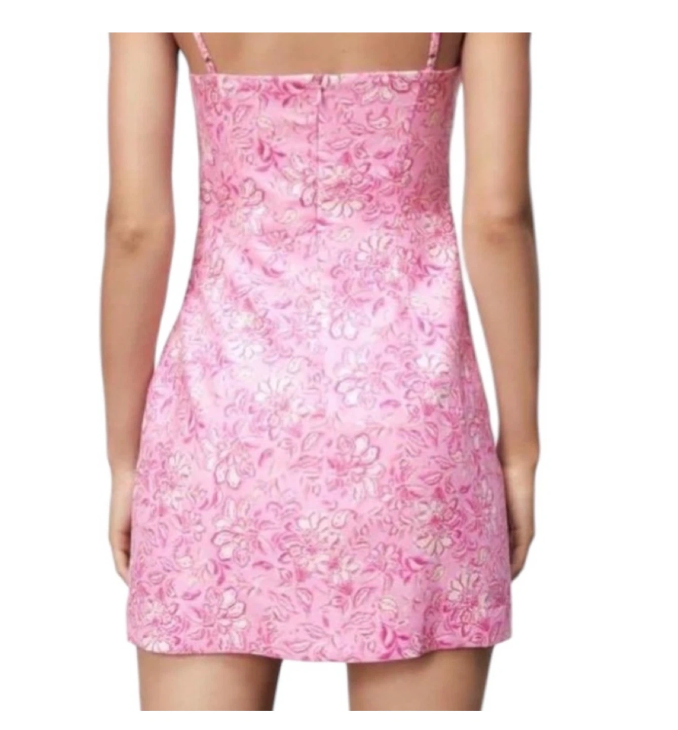 Zara Pink Floral Ruched Mini Dress - photo 4