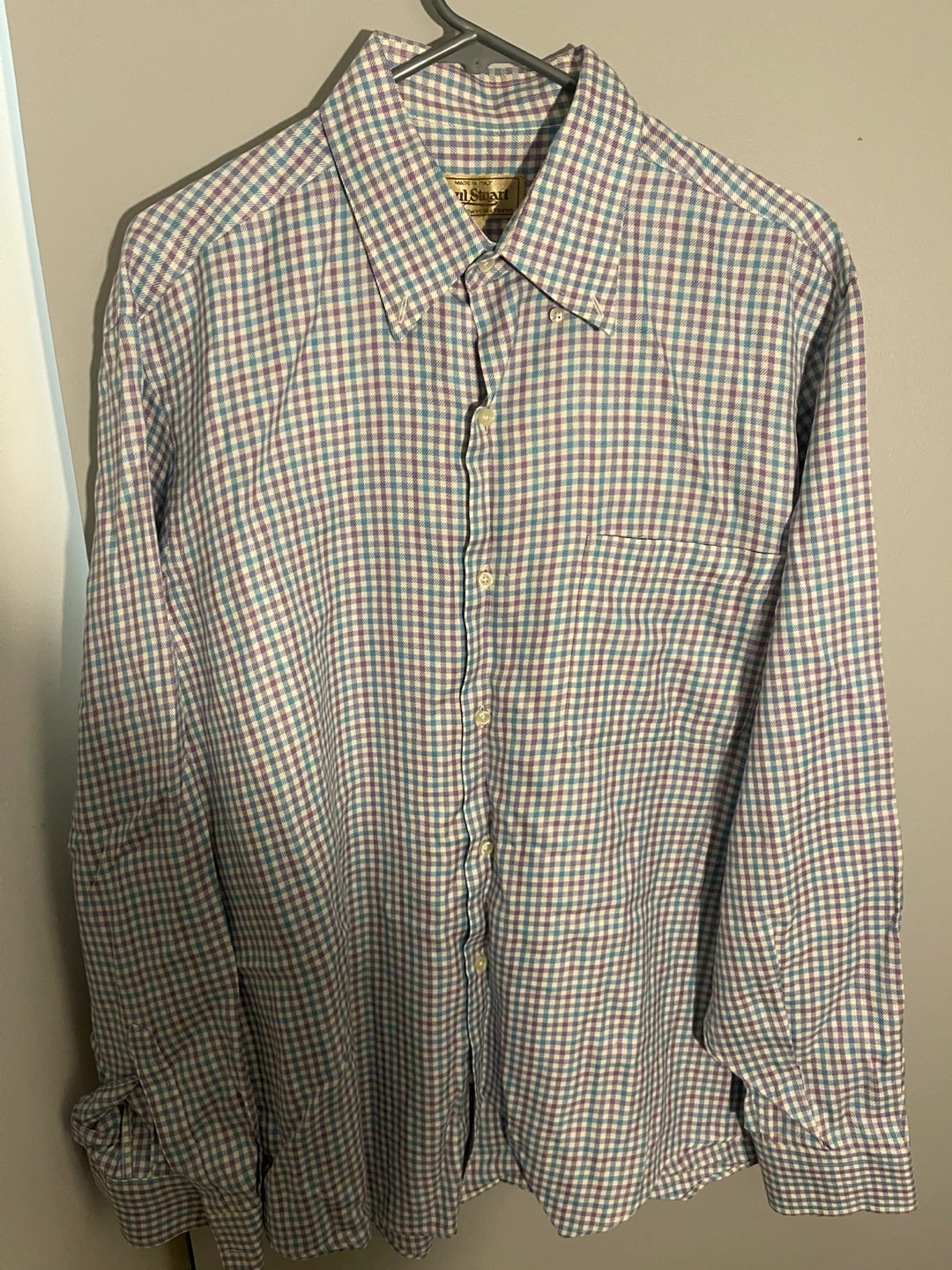 Paul Stuart Gingham Button-Up Shirt Size L - photo 2