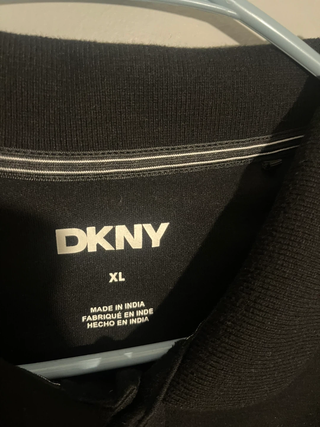 DKNY Black Polo Shirt - XL