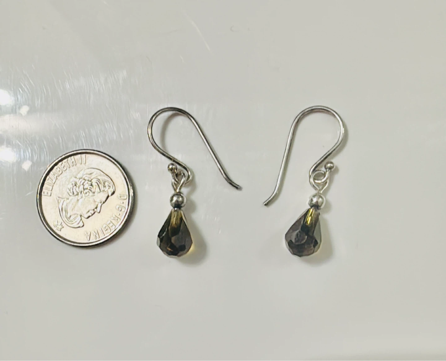Smoky Quartz & 925 Sterling Silver Dangle Earrings - photo 3