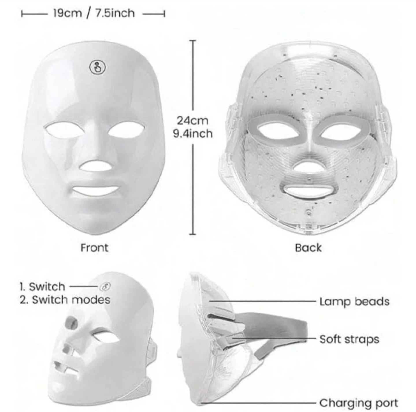 ***New***Red Light Facial therapy Mask - photo 4