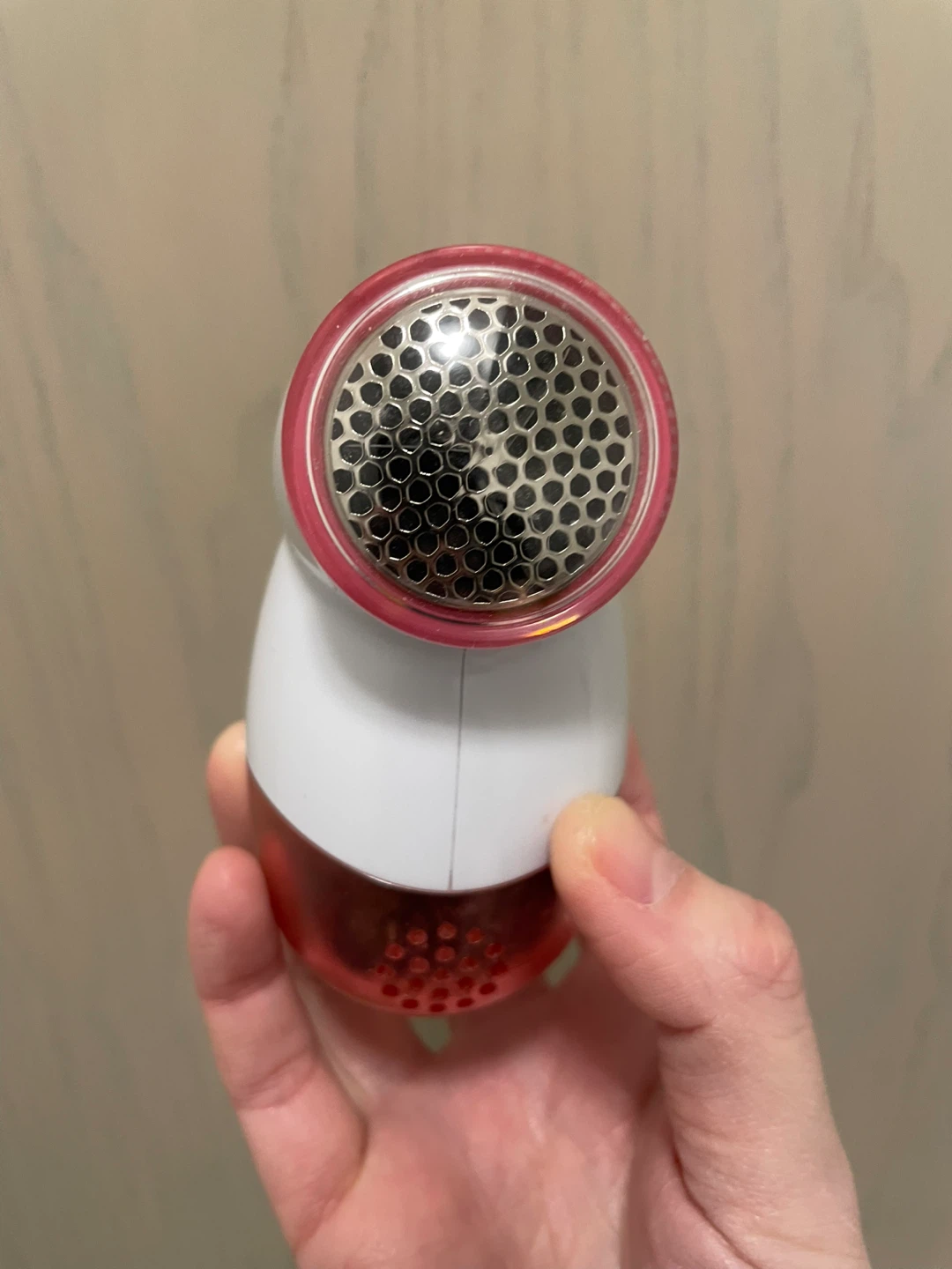 White and Pink Fabric Shaver