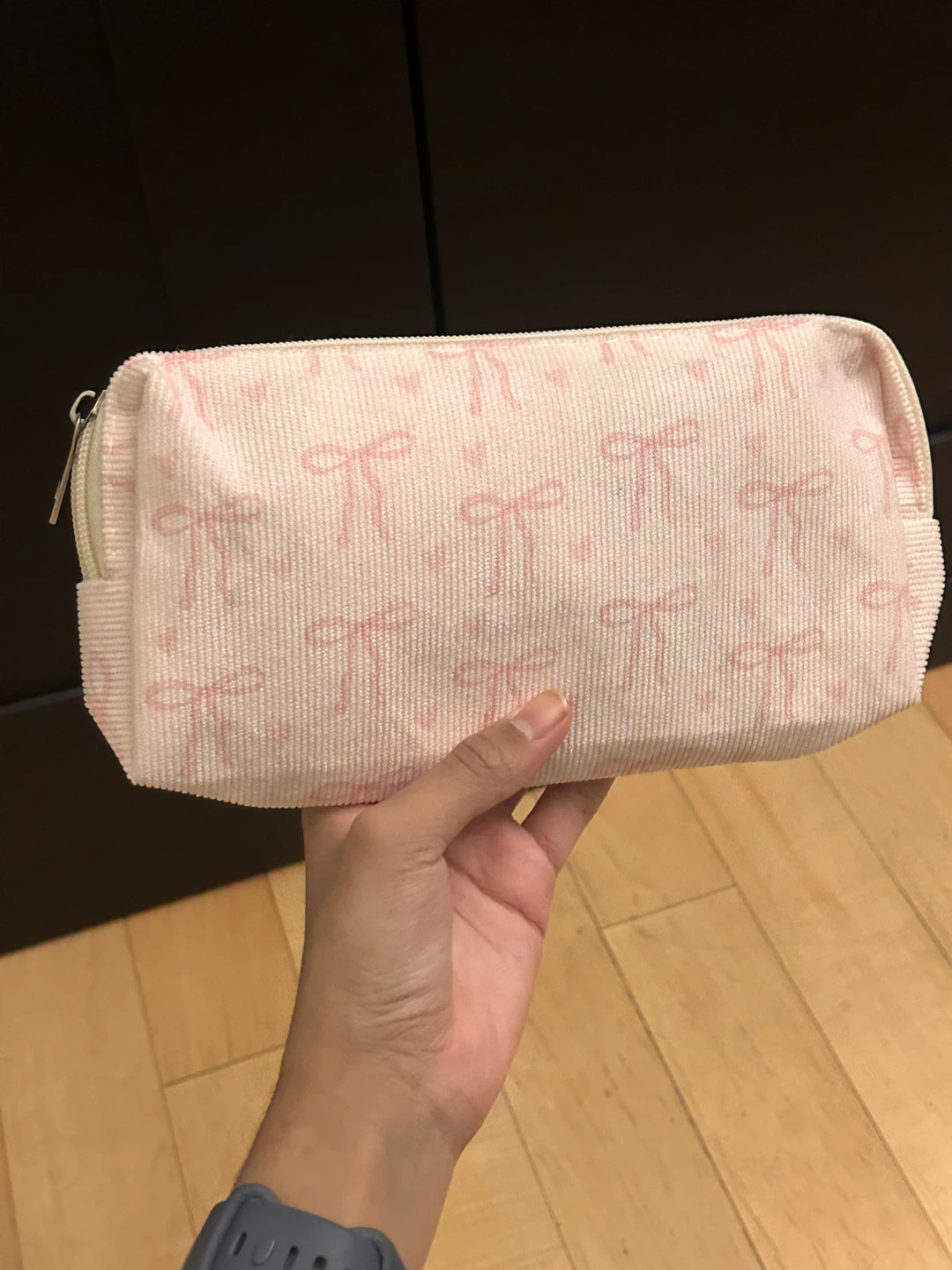 Pink Bow Zipper Pouch