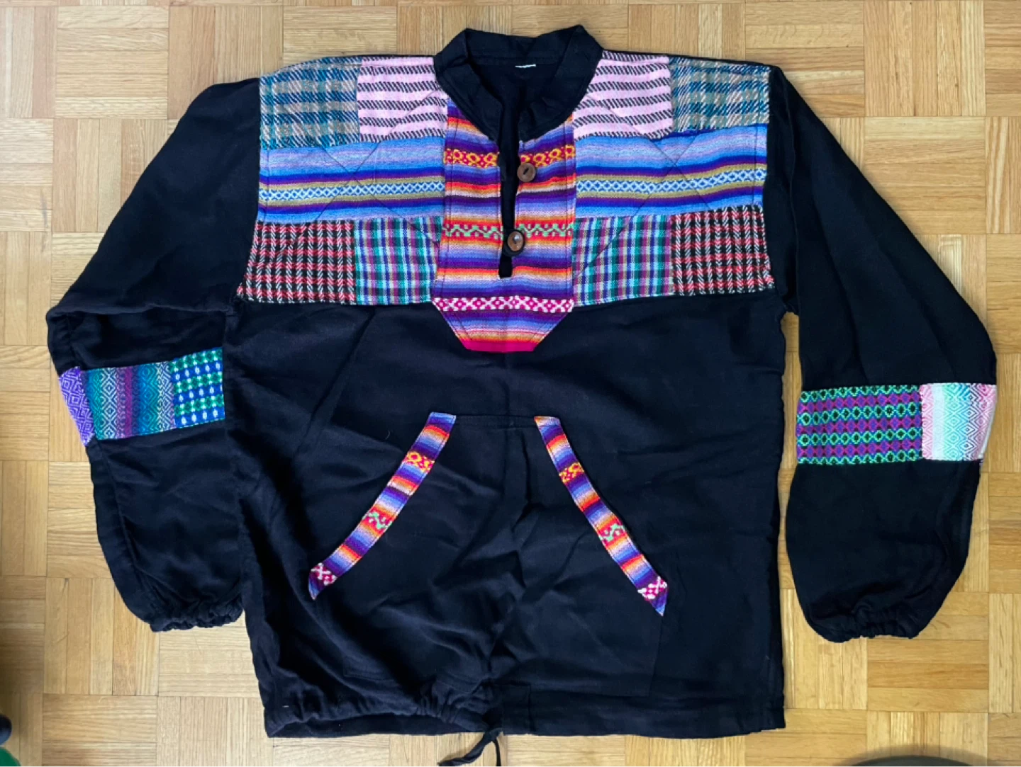 Boho Patchwork Long Sleeve Tunic Top - photo 2