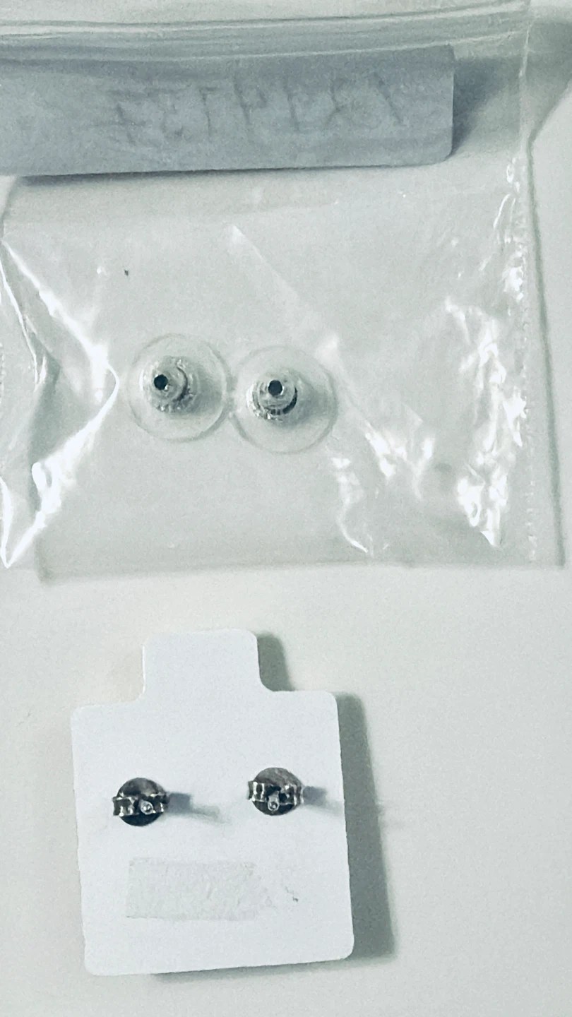 Sterling Silver Heart and Round Stud Earrings - photo 4
